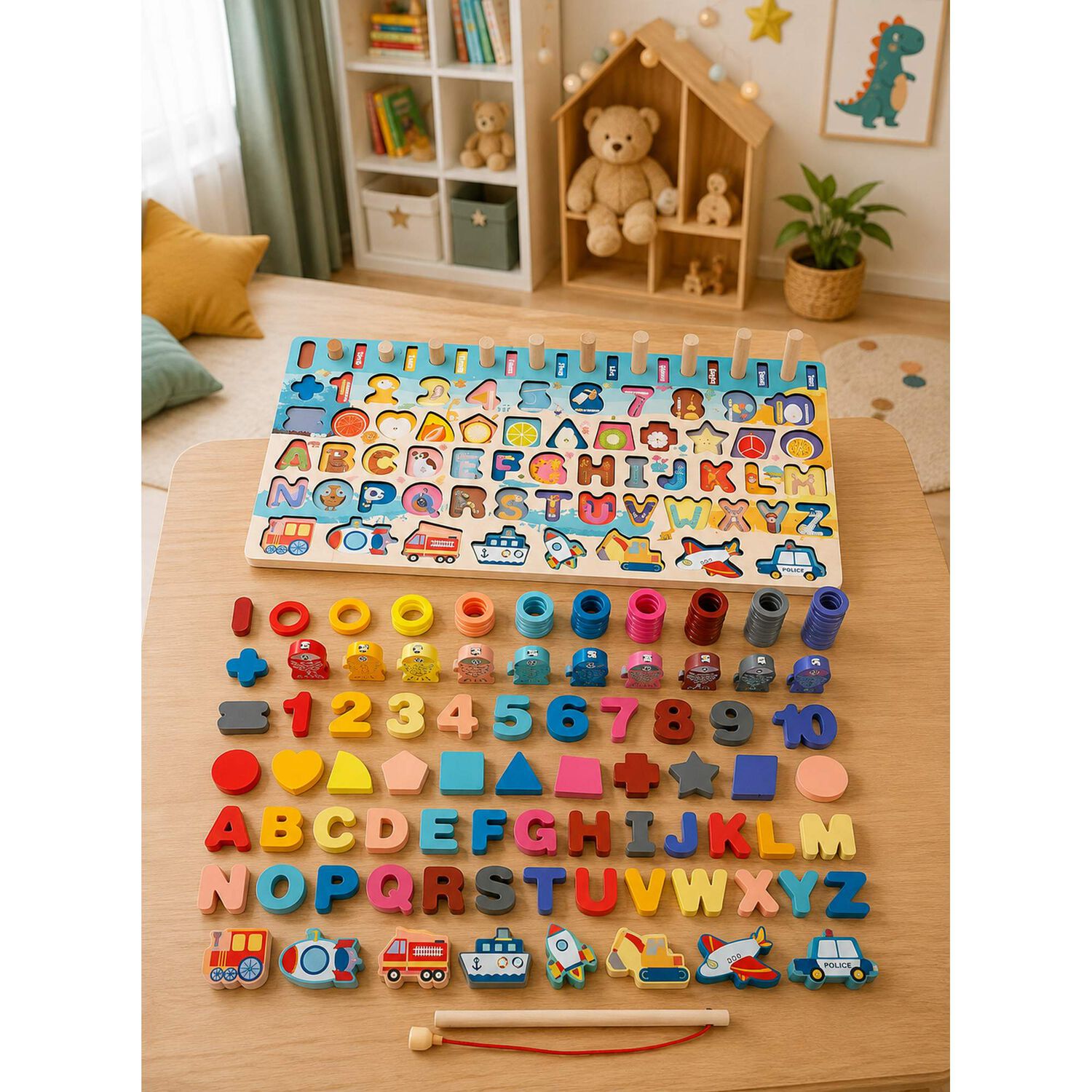 Juego Educativo Montessori Tablero Did&aacute;ctico De Figuras image number 5.0