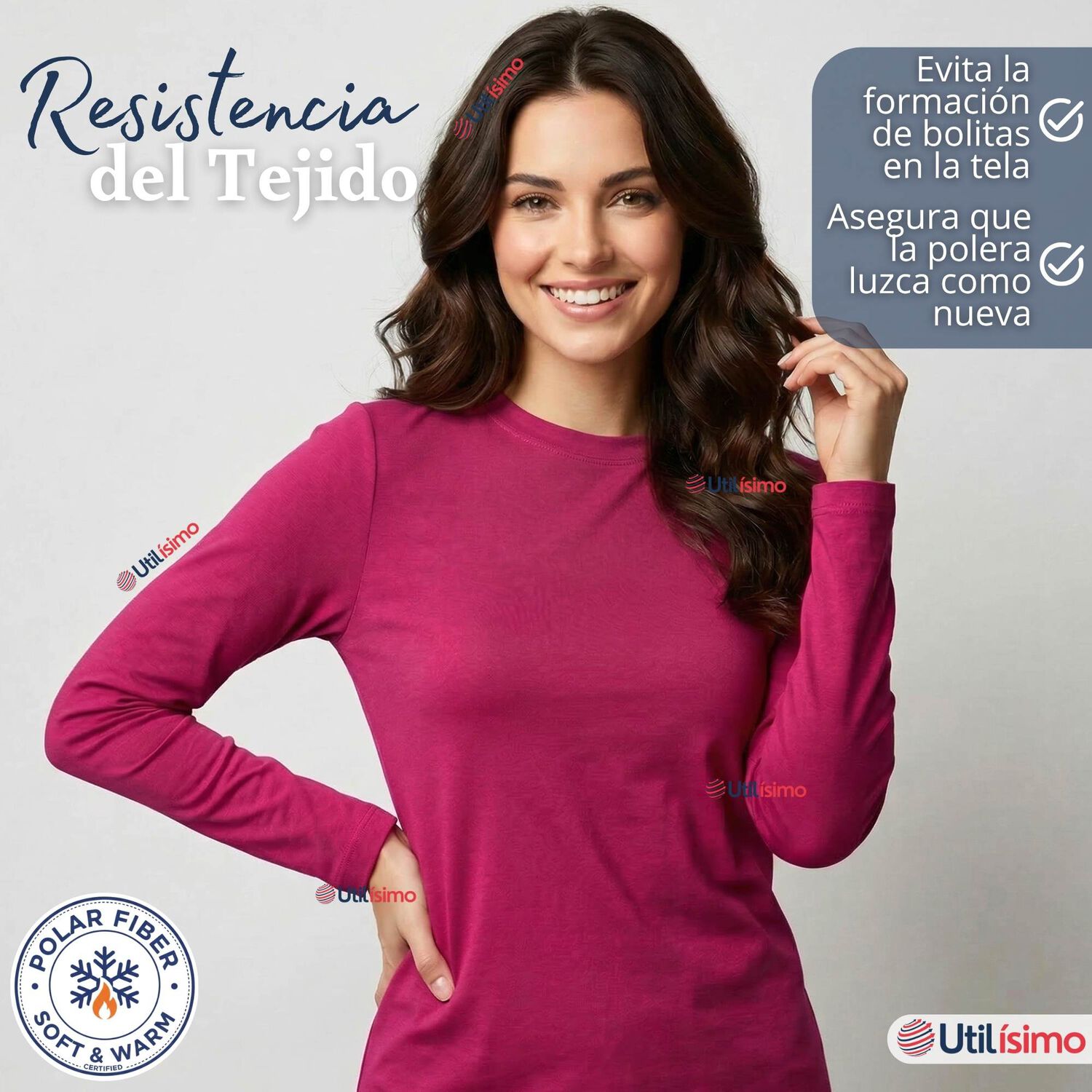 Pack 3 Camisetas Poleras Polar Primera Capa Manga Larga Colores Surtidos Mujer image number 7.0