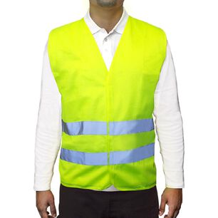 Chaleco Reflectivo Amarillo 2 Cintas Certificado Clase Ii En20471