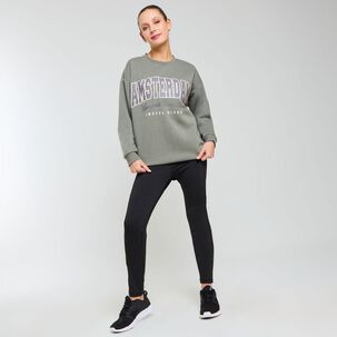 Polerón Deportivo Oversize Cuello Redondo Mujer Wetland