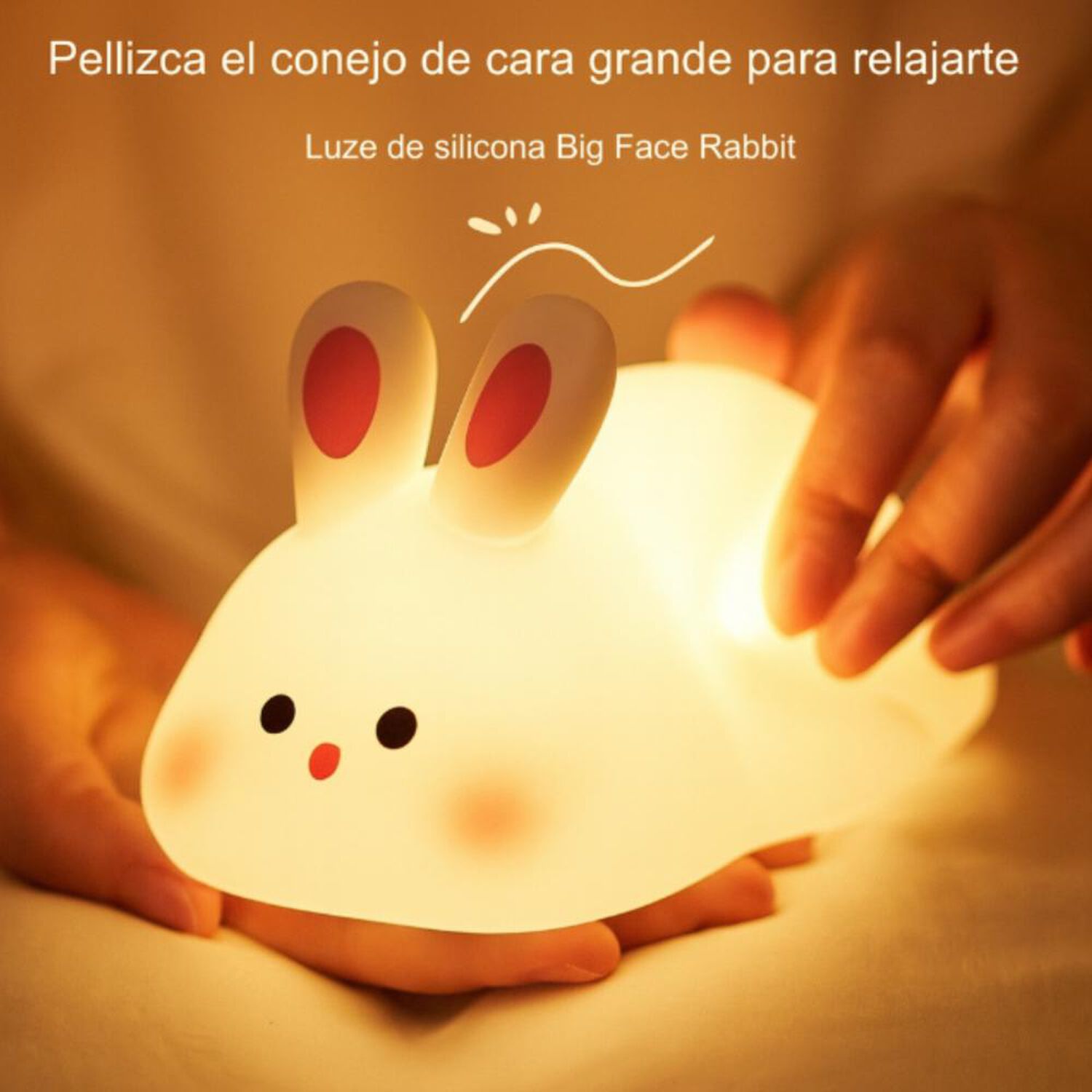Lampara Nocturna Conejo C/sensor Bebes - Ni&ntilde;os Espanta Cuco image number 5.0