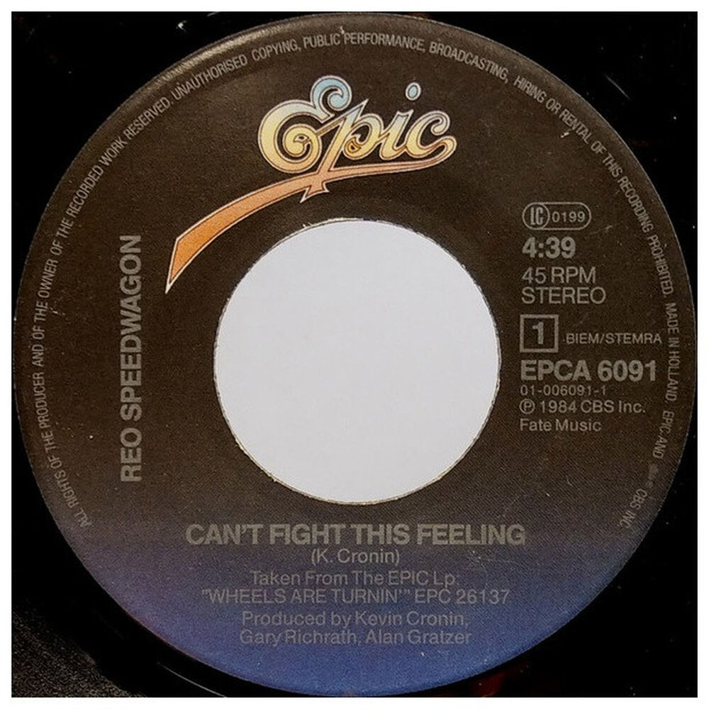 Reo Speedwagon - Can't Fight This Feeling | 7" Single Usado image number 2.0