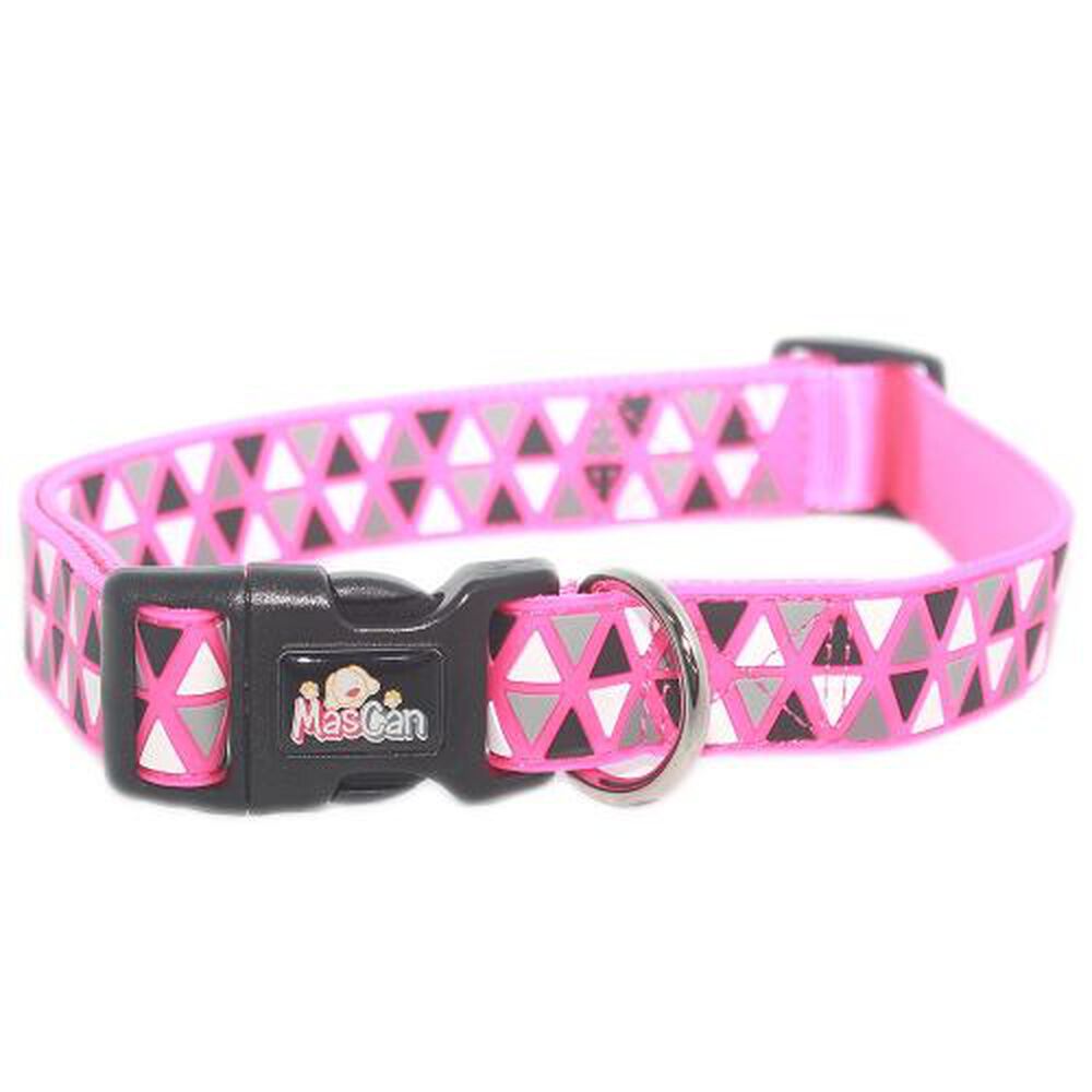 Collar Triángulo Fucsia Talla L Perro Mascan image number 0.0