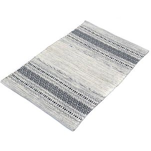 Pack Kilim Gris Claro (alfombra + Pouf)150x210
