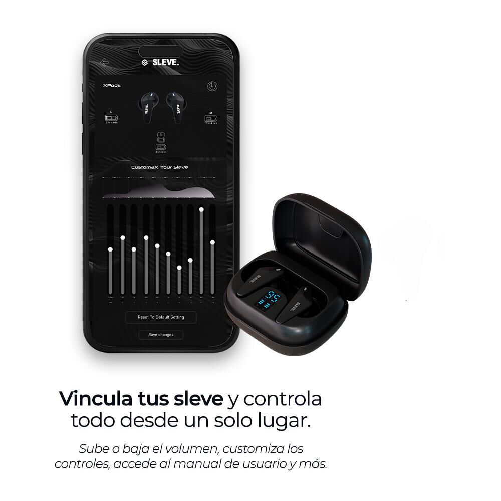 Audífonos Sleve X Pods 2Gen Black image number 6.0