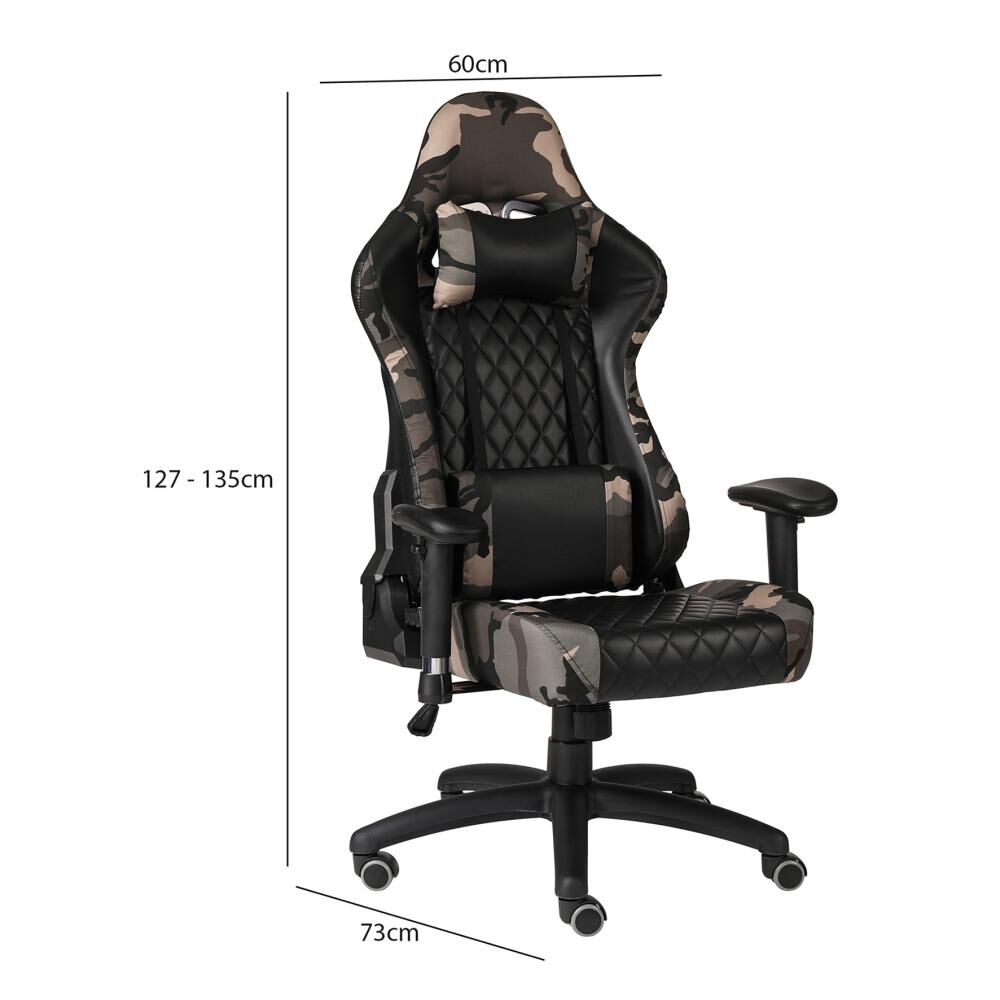 Silla Gamer Casaideal Camuflaje image number 3.0
