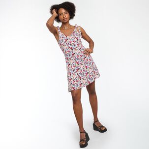 Vestido Midi Con Amarras Sin Mangas Cuello V Mujer Rolly Go