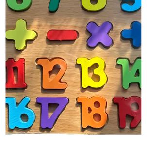 Tabla N&uacute;mero Encaje Juguete Madera