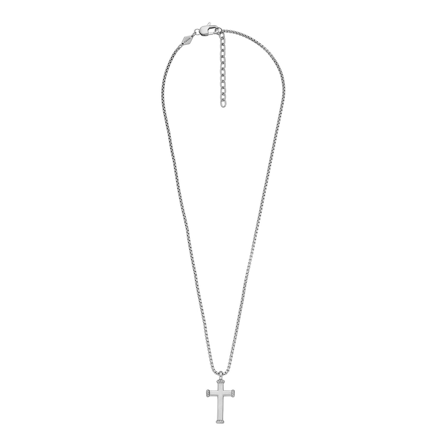 Collar Fossil Jf04401040 Plateado Hombre image number 0.0