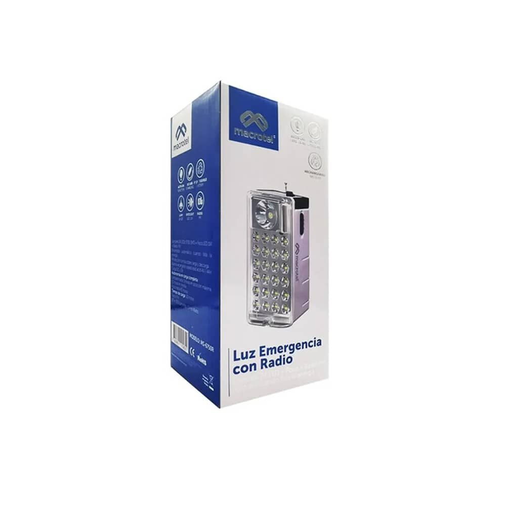 L&aacute;mpara Macrotel Recargable 24 Leds 6w Ms-6750 image number 3.0