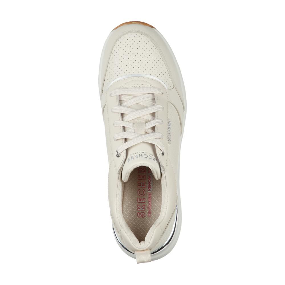 Zapatilla Urbana Mujer Skechers Billion Beige image number 4.0