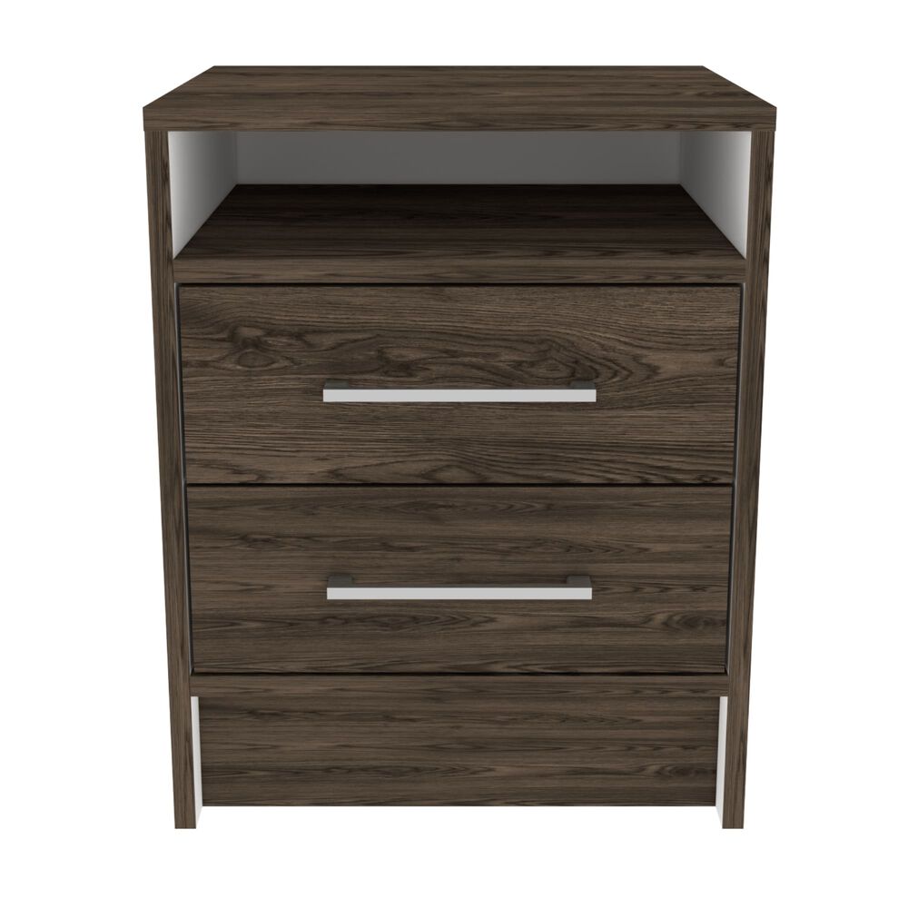 Velador 2 Cajones Fm 50.7x40x37.3 Cm Café Oscuro image number 3.0