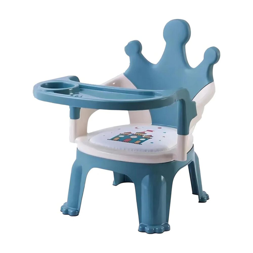 Silla Para Comer De Bebe Portatil 2 En 1 Azul Infantil image number 0.0