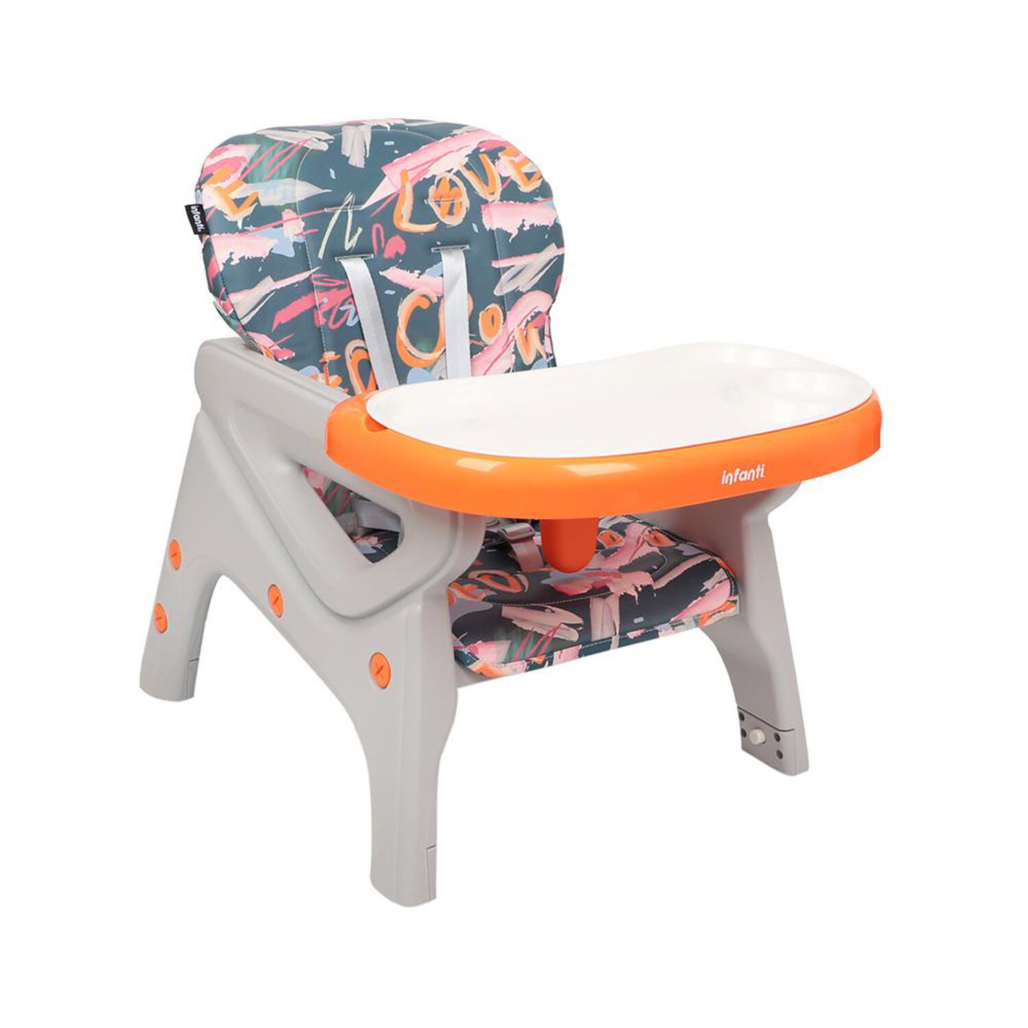 Silla Comer Alta Sit-up Plus Naranja/azul Infanti image number 3.0