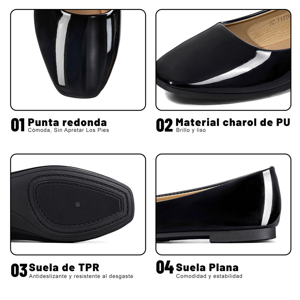 Ballerina Confort Charol Mujer Weide You511 image number 10.0