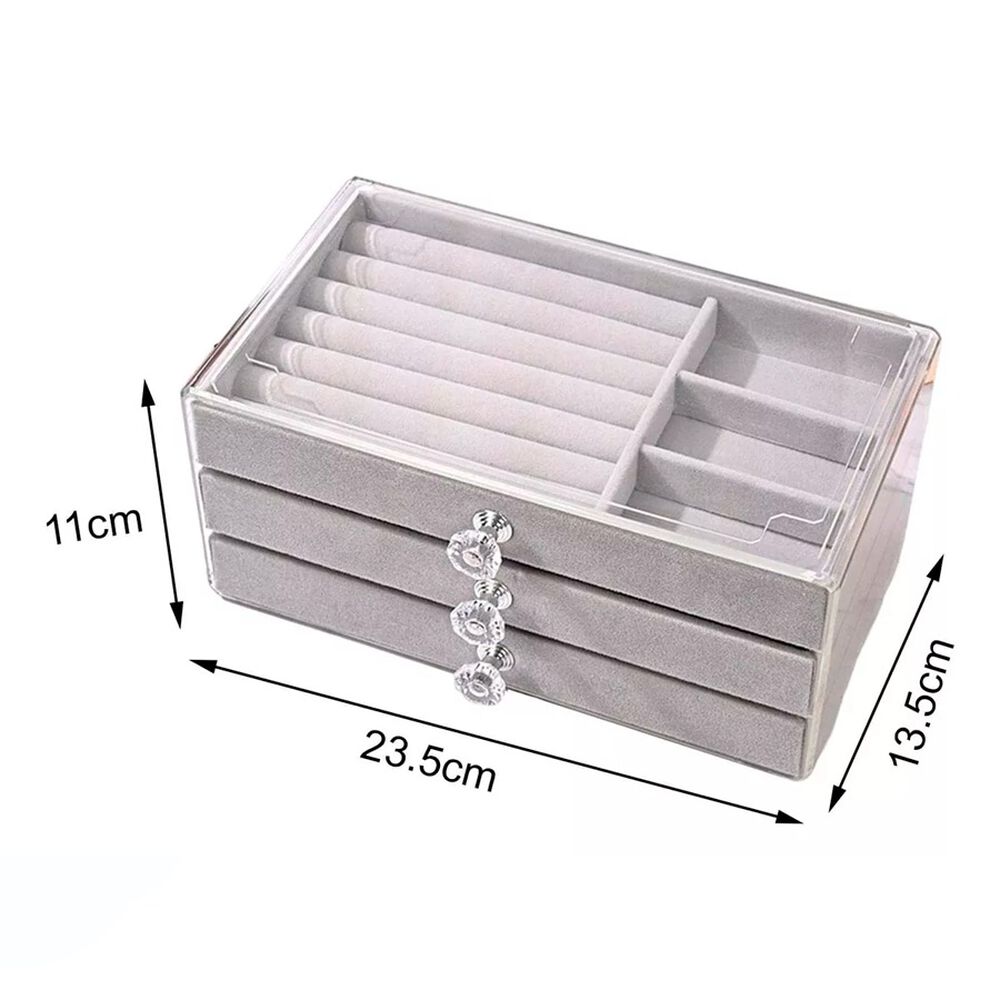 Organizador De Acr&iacute;lico Con 3 Bandejas Para Guardar Joyas image number 2.0
