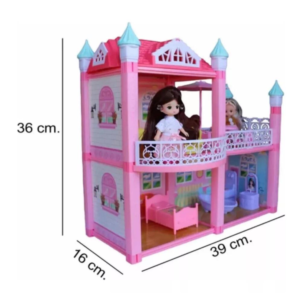 Juguete Casa Castillo De Mu&ntilde;ecas Armable 105pcs image number 1.0