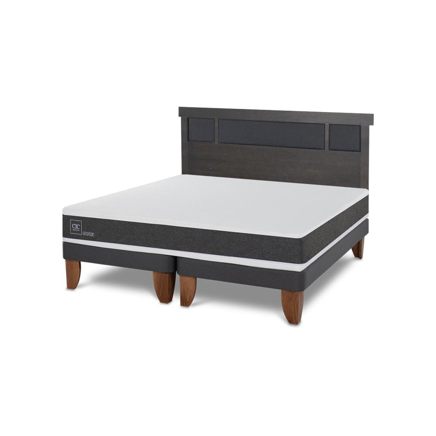 Cama Europea Cic Ortopedic / King / Base Dividida + Respaldo image number 2.0
