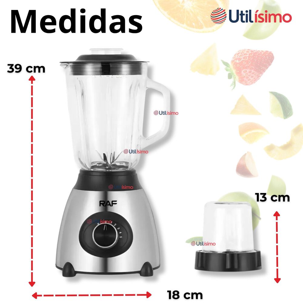 Licuadora Juguera Multiuso 2 En 1 Picadora Y Jarra De Vidrio image number 2.0