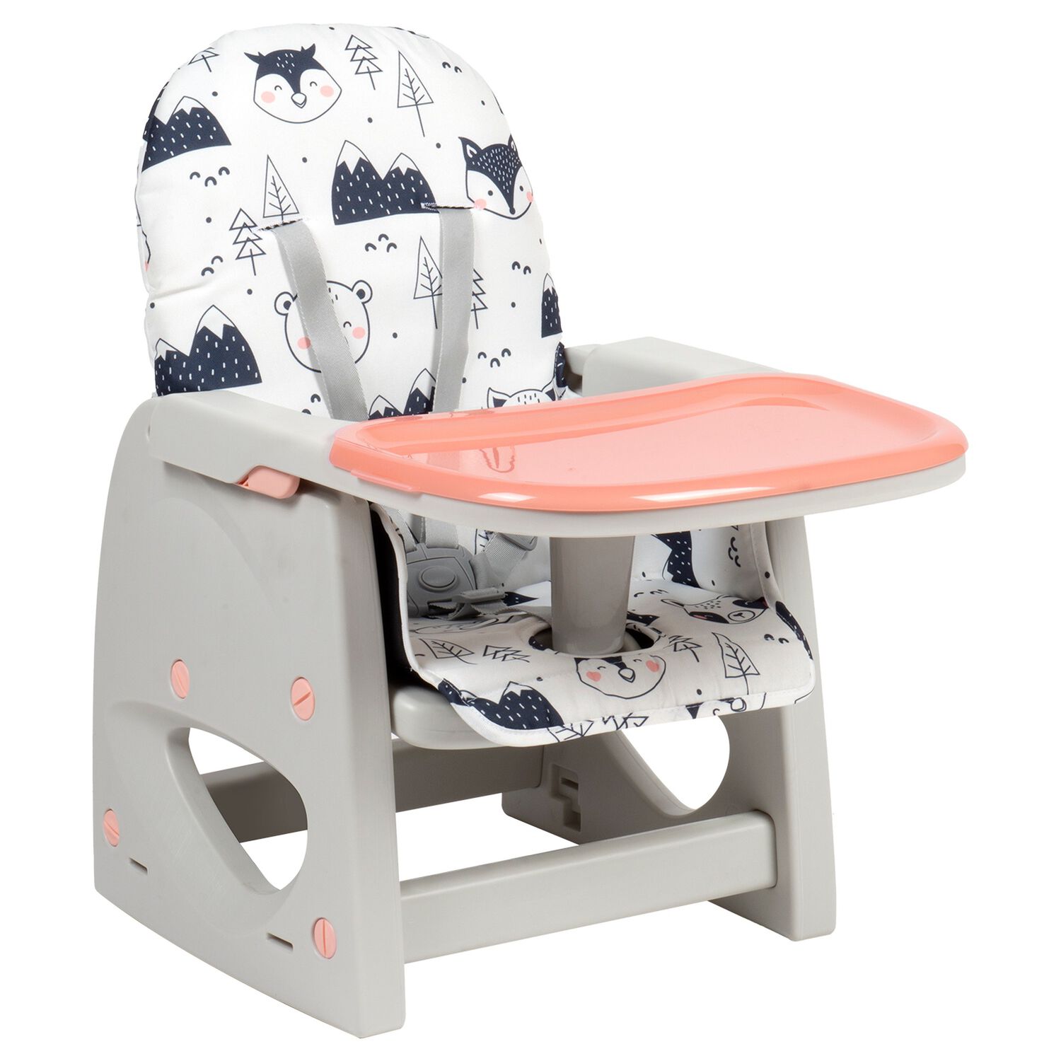 Silla De Comer Escritorio Foodzy 4-in-1 Rosado image number 5.0