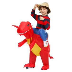 Disfraz Dinosaurio Inflable Para Niños Rojo
