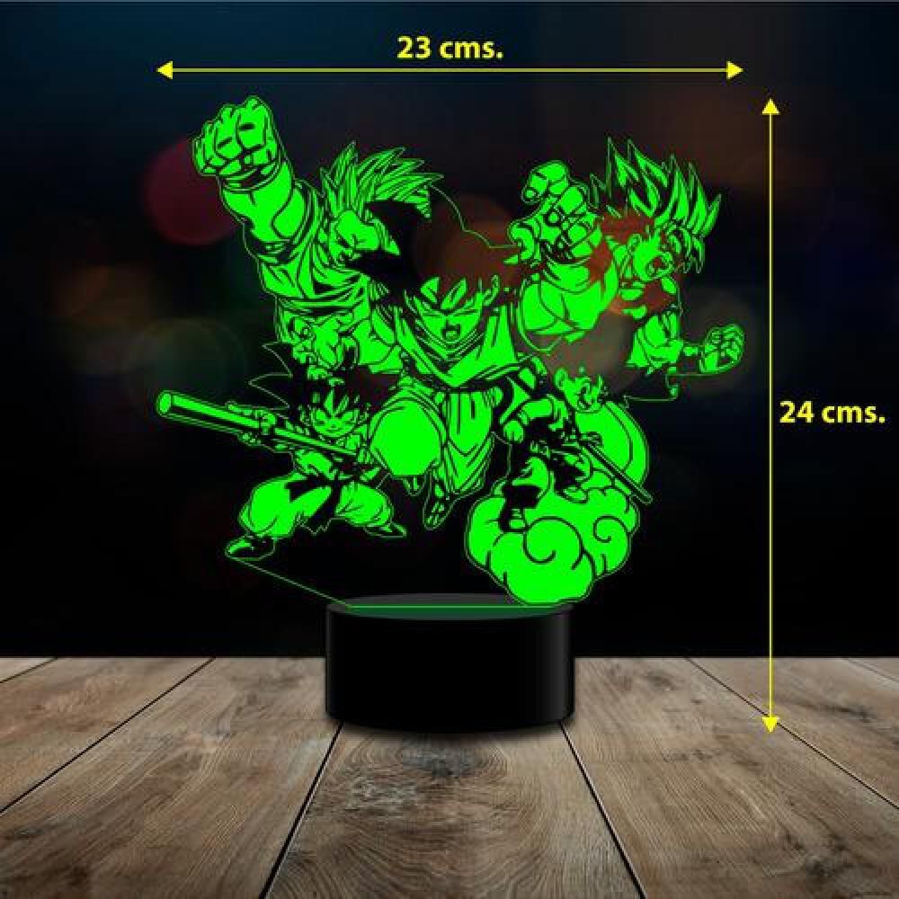 Ilusión 3d Dragon Ball Goku Evolution Control Remoto image number 2.0