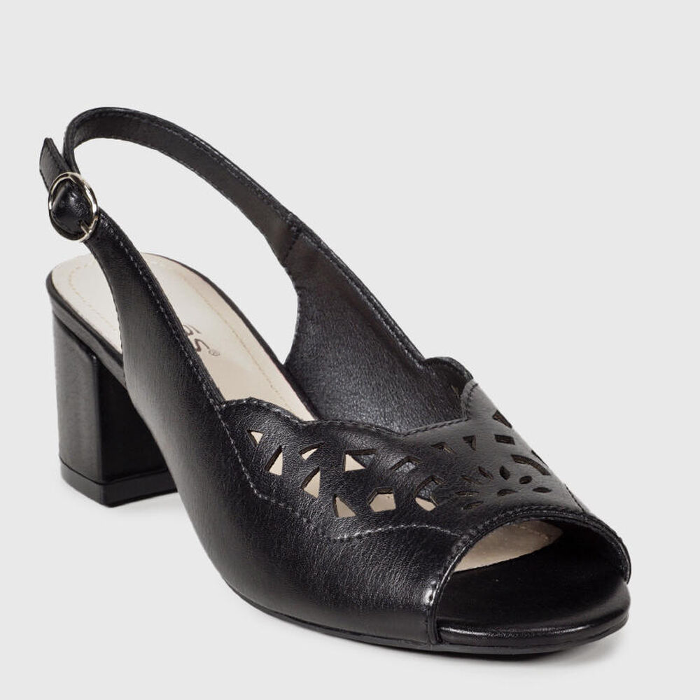  Sandalia Cuero Ninette Negro image number 2.0
