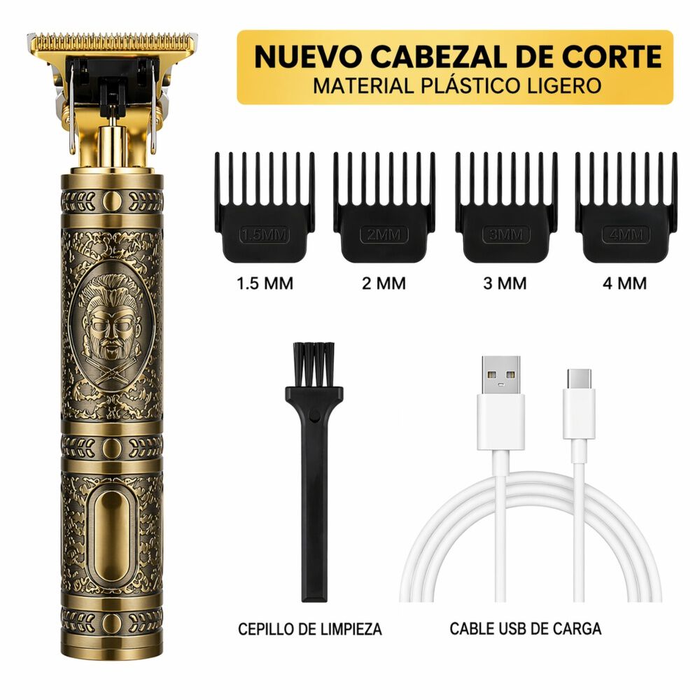 Afeitadora El&eacute;ctrica Maquina Corta Pelo Barba Recargable Usb image number 1.0