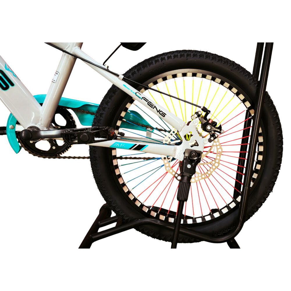 Bicicleta Aro 20 Cfeng Con Freno Disco Blanco Celeste image number 5.0