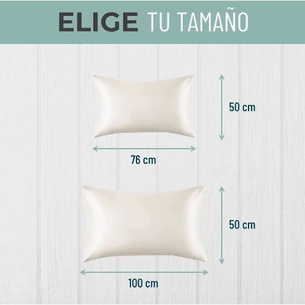 Funda Almohada Satin 76x50 Cm Blanco image number 3.0