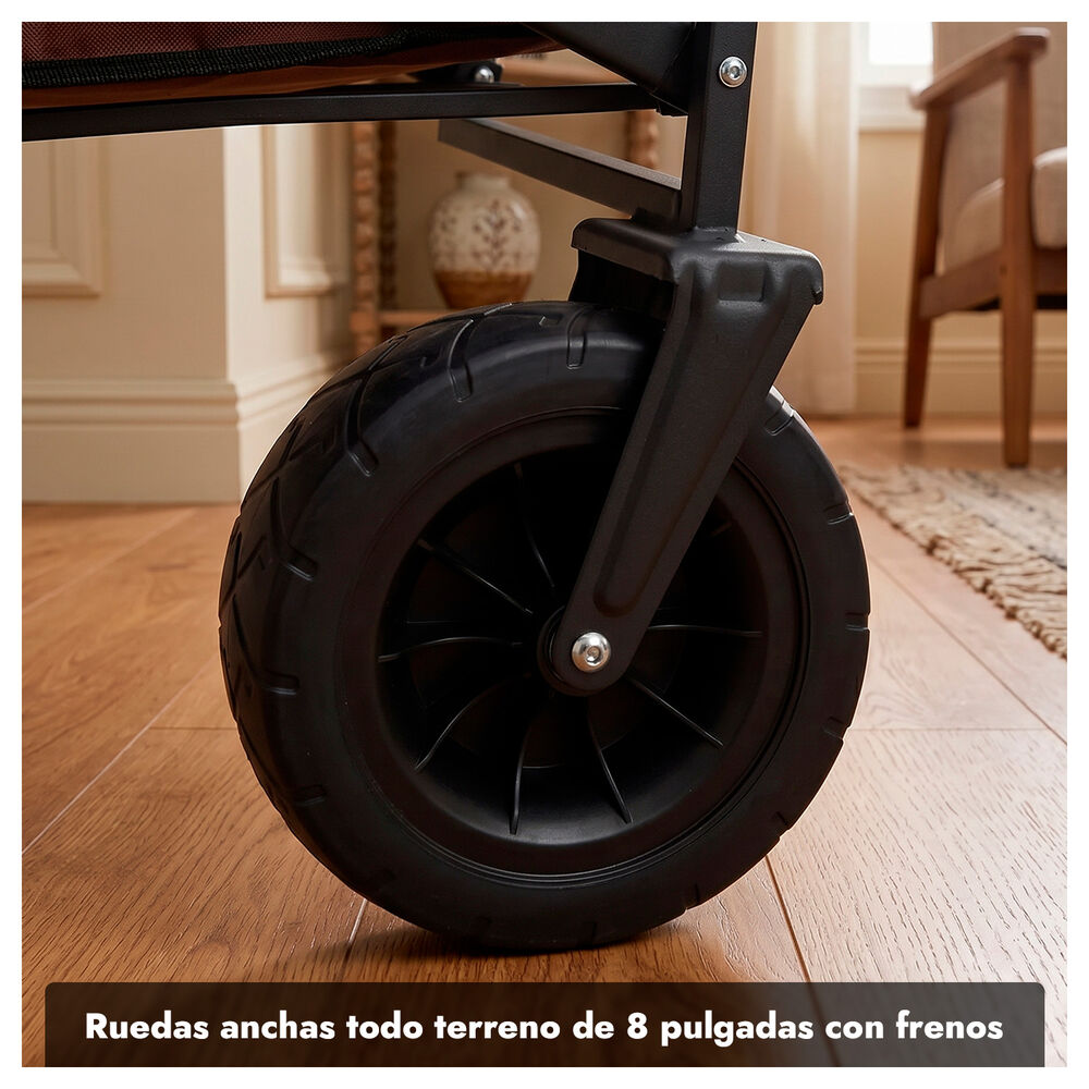 Carro Carga Plegable Con Ruedas Feria Compra Multiuso Transportador image number 1.0