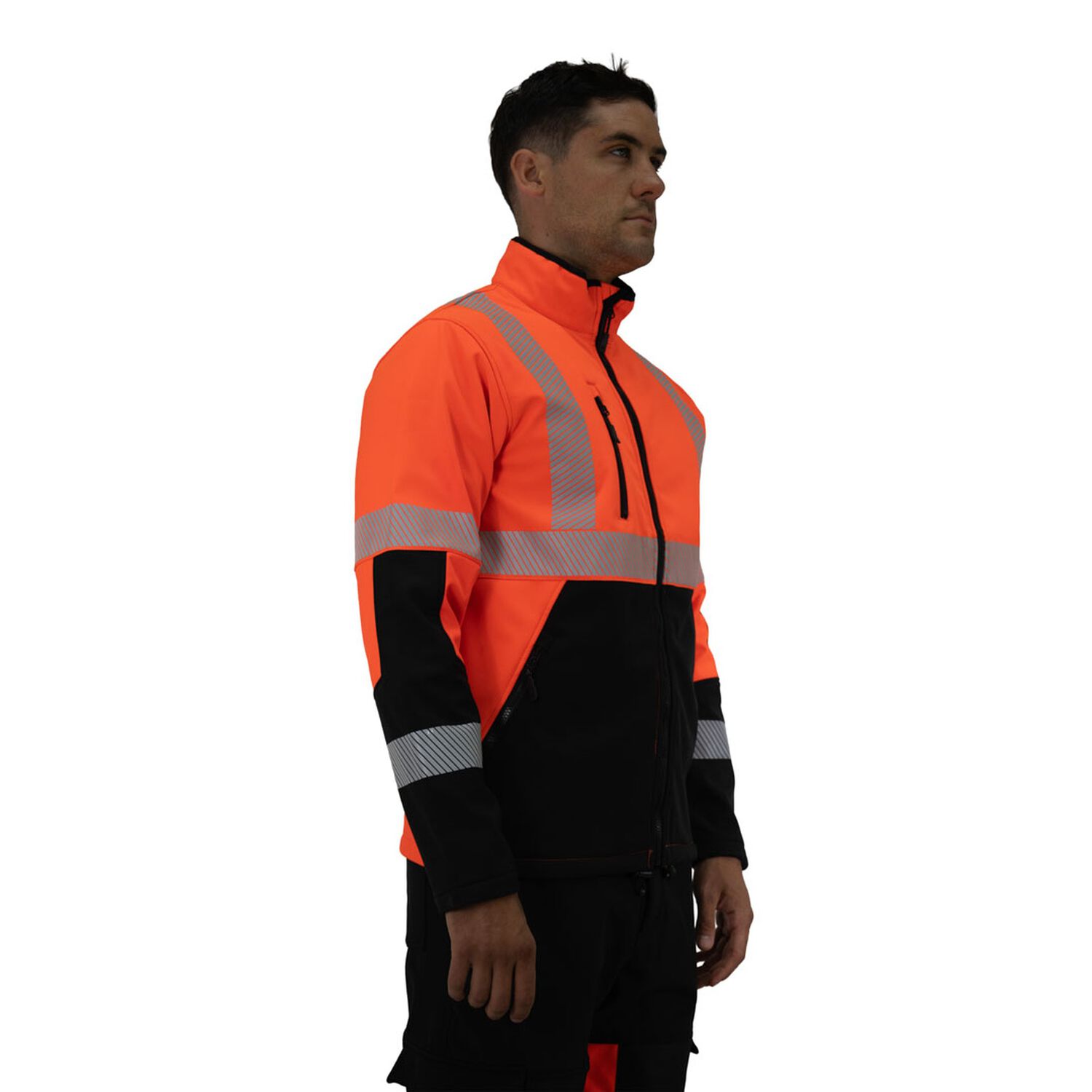 Chaqueta Softshell Hw Oklan Rojo Fluor image number 1.0
