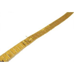 Cinta Navide&ntilde;a Lentejuelas Doradas 2,2cm Ancho Pieza De 9mts