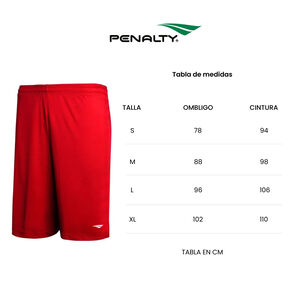 Short Deportivo Penalty X S/ Bolsillo Rojo