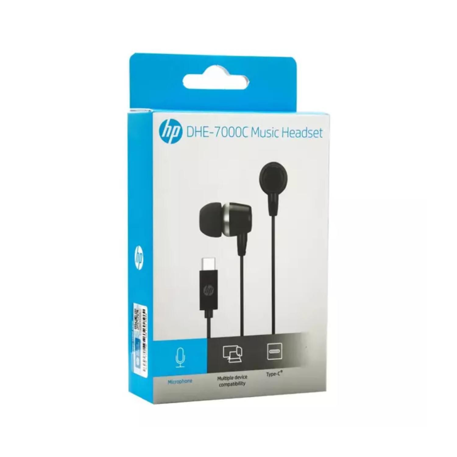 Audifonos Alambricos Usb C Manos Libres Negro Dhe-7000c Hp image number 1.0