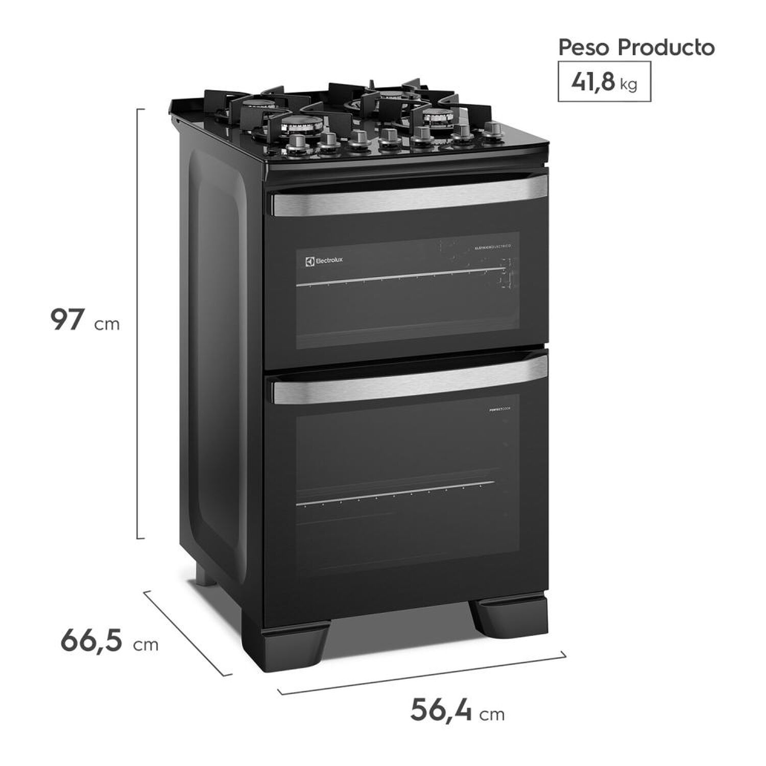 Cocina A Gas Electrolux F4edb 4 Quemadores image number 2.0