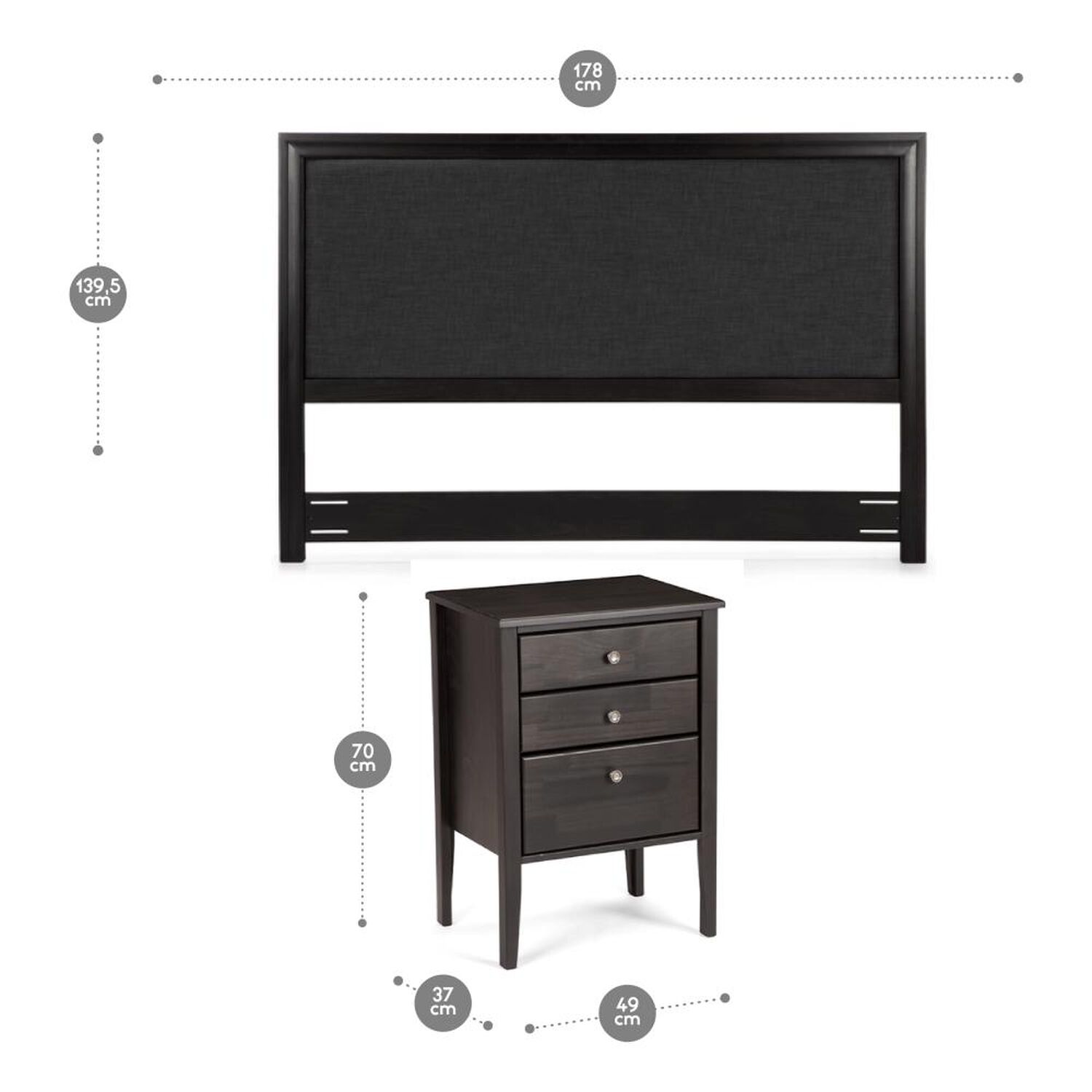Set De Madera Rosen Nolita / 2 Plazas image number 2.0