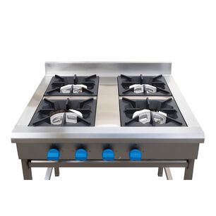 Anafe 4 Quemadores Inox Glp