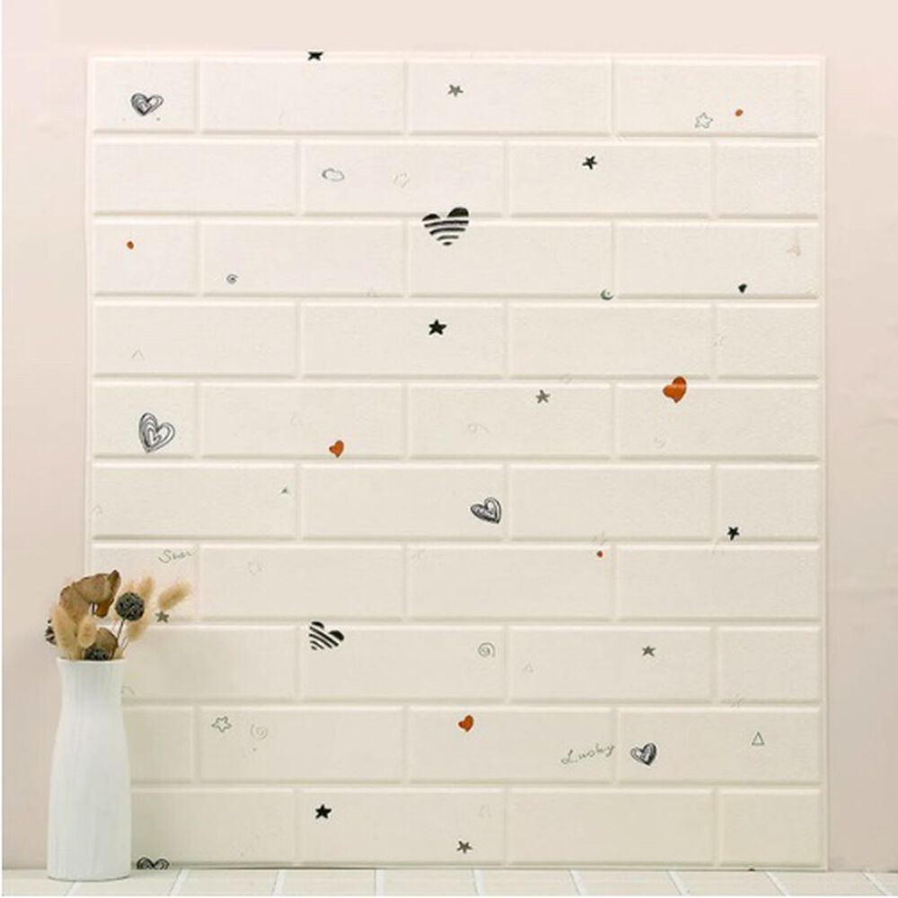 Pack 10 Lamina Papel Mural Autoadhesivo 3d Blanco image number 4.0