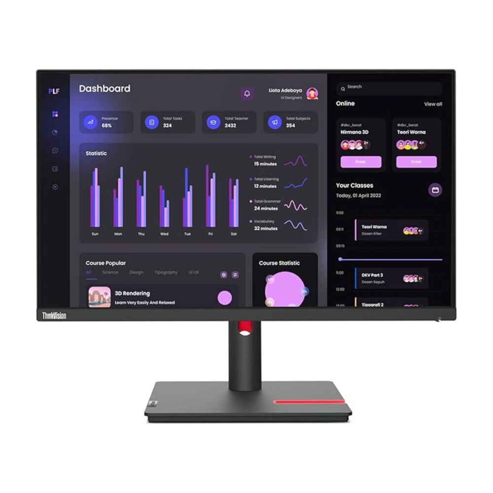 Lenovo Monitor Thinkvision T24i-30 Led 23.8" Fhd Ips Negro image number 0.0