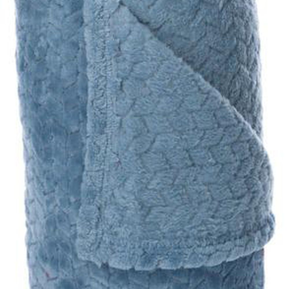 Frazada Andes Jacquard Flannel Azul 1.5 Plaza image number 1.0