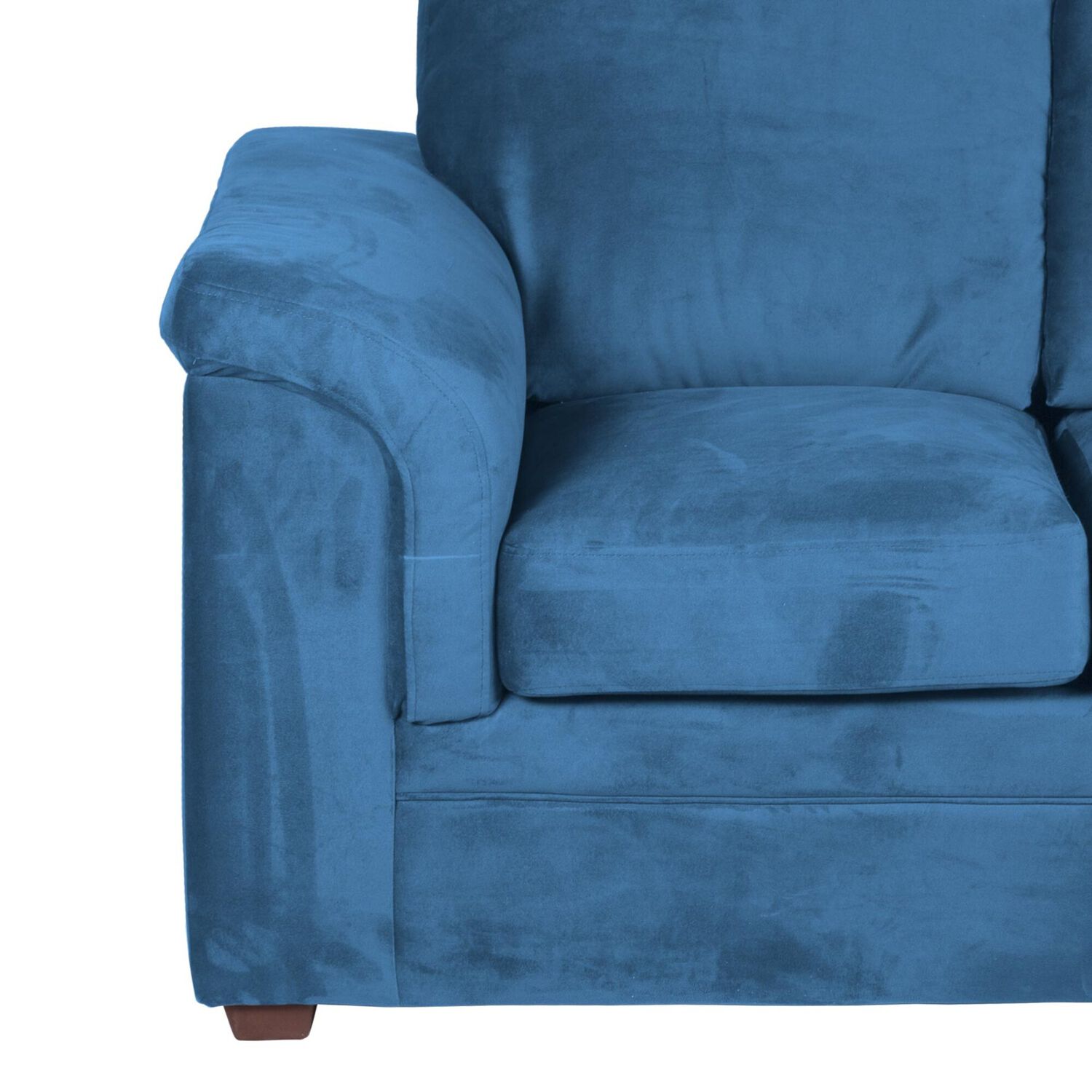Sofa Ancona 2 Cuerpos Tela Velvet Azul Petroleo image number 3.0