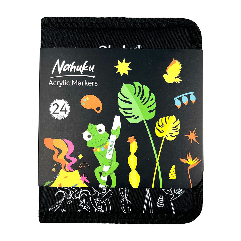 Ohuhu 24 Marcadores Acr&iacute;licos Punta Pincel image number 2.0