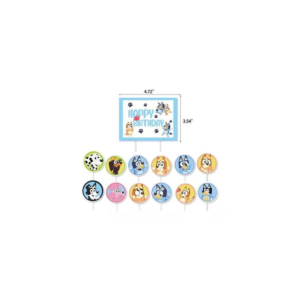 Pack Cumplea&ntilde;os Bluey Globos Toppers Cinta, Cotillon Y Mas image number 4.0