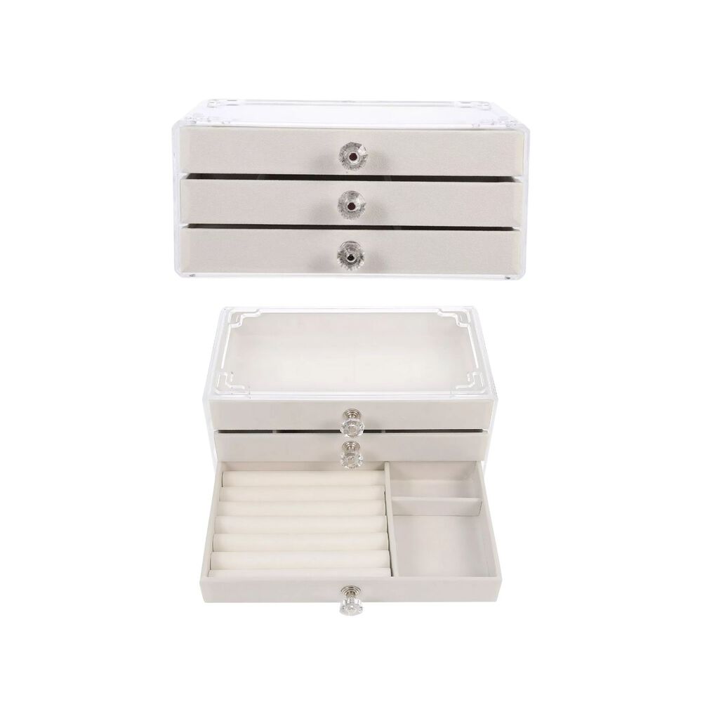 Caja De Joyeria Maquillaje Almacenamiento Organizacion 22x13cm image number 1.0