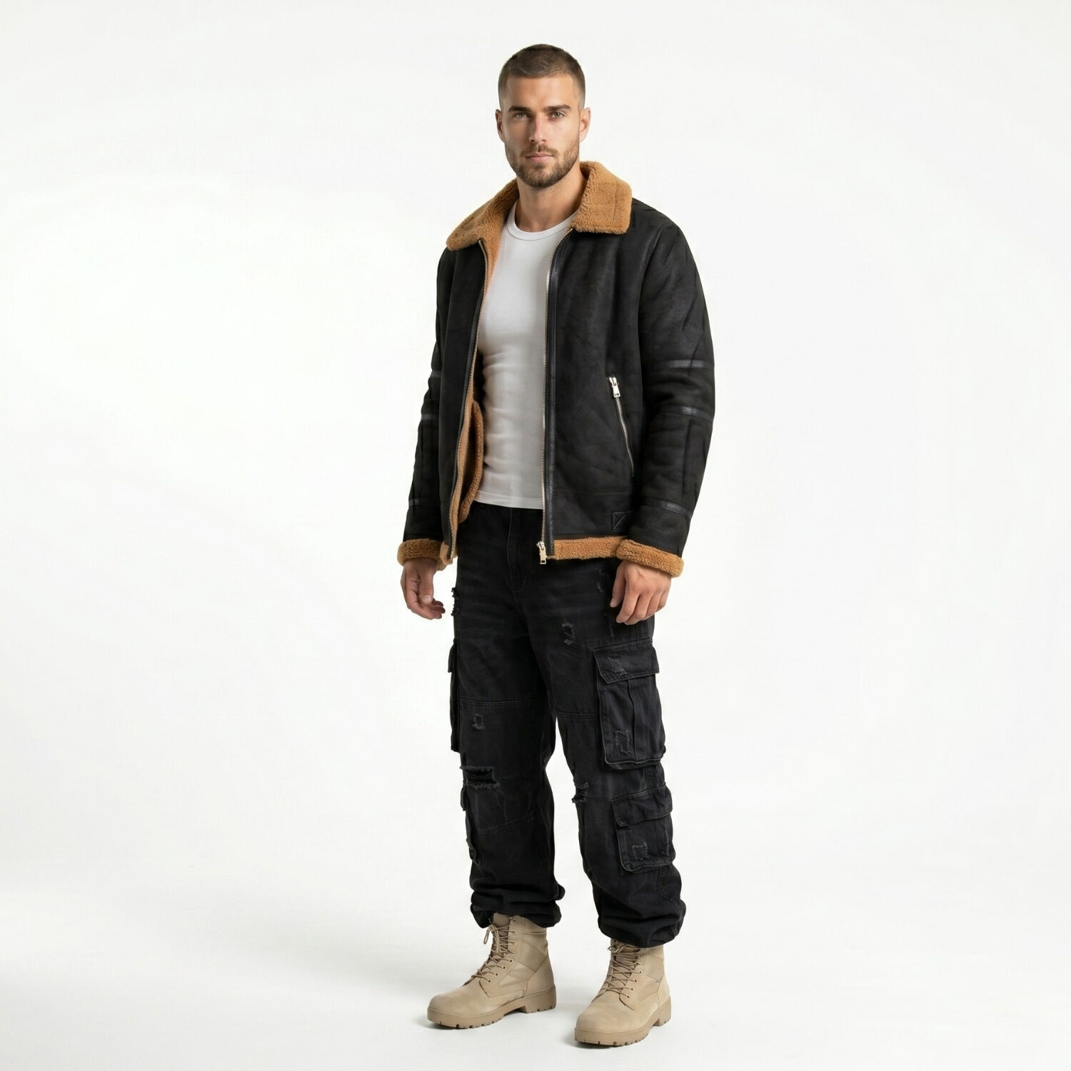 Chaqueta Ecocuero Grecia Hombre image number 1.0