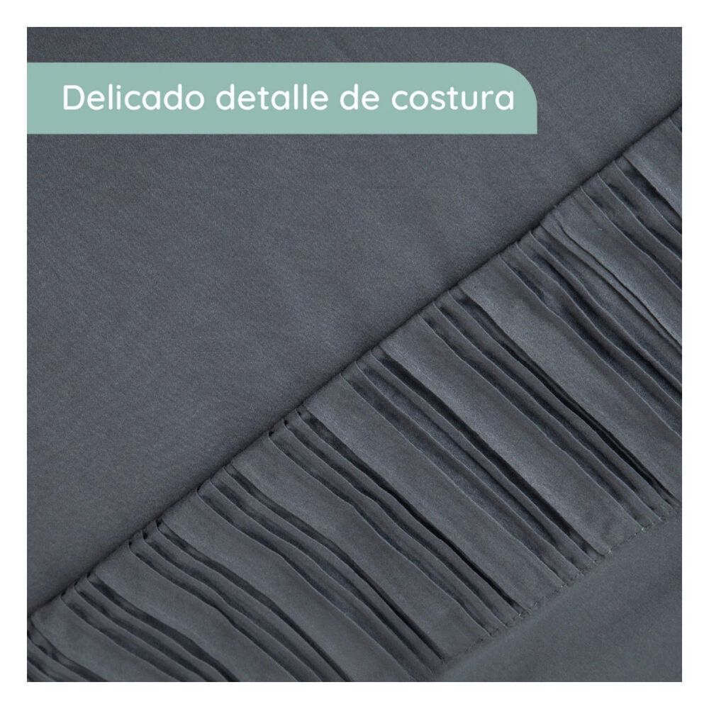 Sabanas 2 Plazas Microfibra 300 Hilos Gris image number 2.0