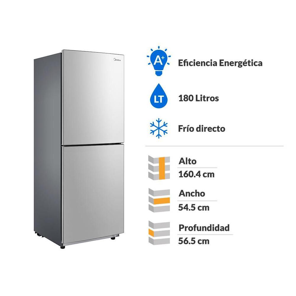 Refrigerador Bottom Freezer Midea MDRB275FGF42 / Frío Directo / 180 Litros / A+ image number 1.0