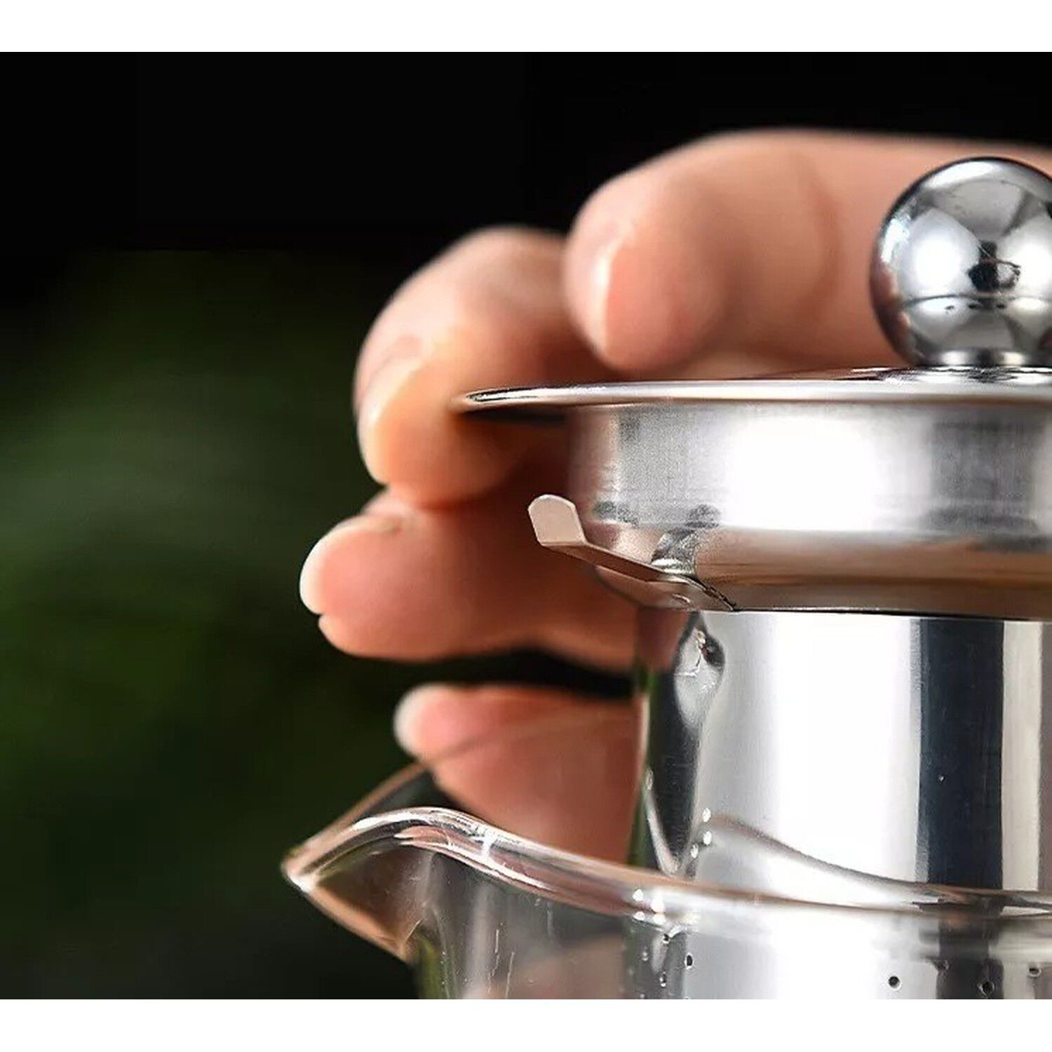 Tetera Vidrio Acero Inox 750ml Infusor Ideal T&eacute; image number 4.0