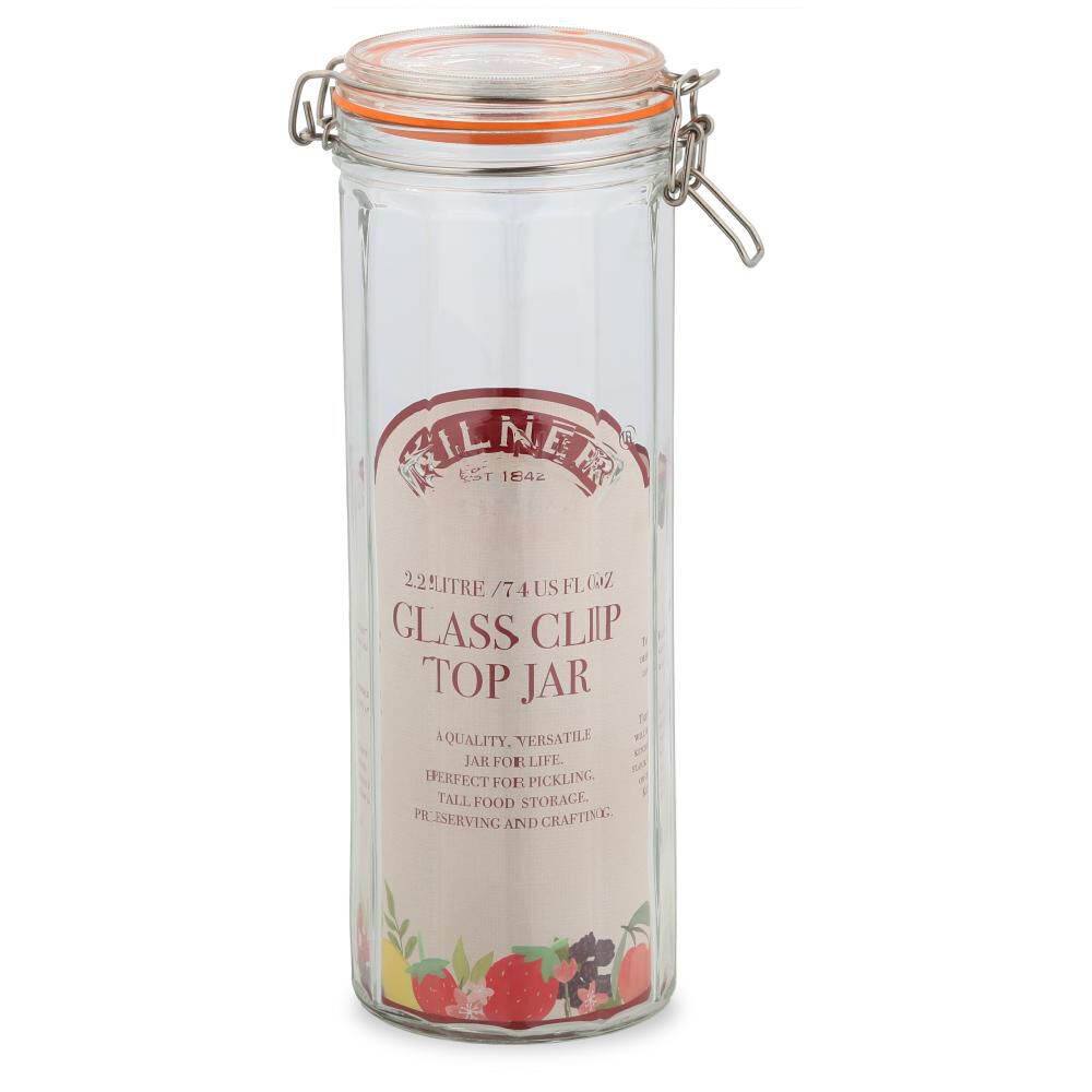 Frasco Conservero Kilner Clip Top Faceteado 2.2 Litros image number 1.0